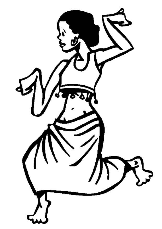 danseres Kleurplaat danseres