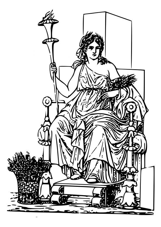 Kleurplaat demeter
