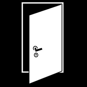 deur open Kleurplaat deur open