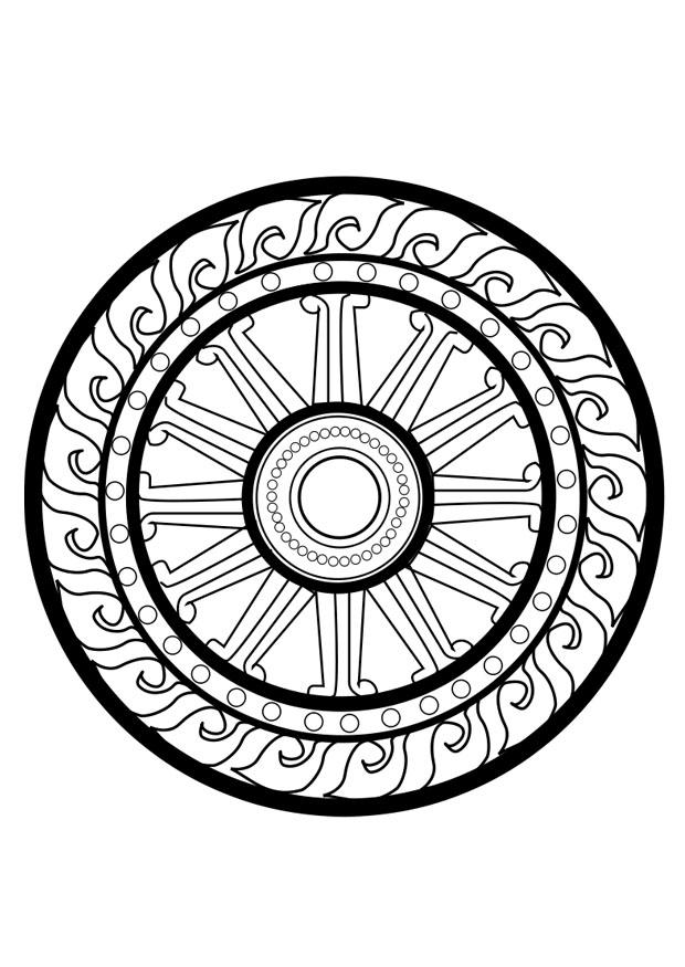 dharma wiel Kleurplaat dharma wiel
