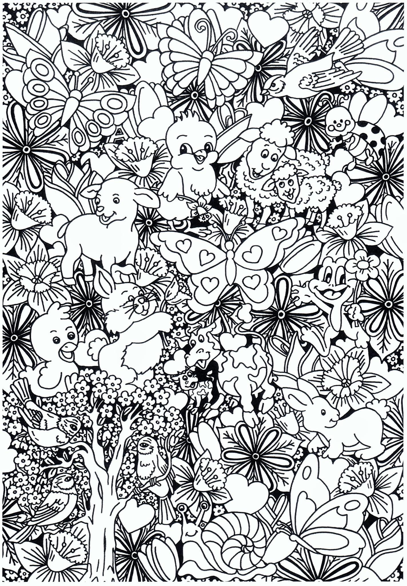 dieren in het bos Kleurplaat dieren in het bos