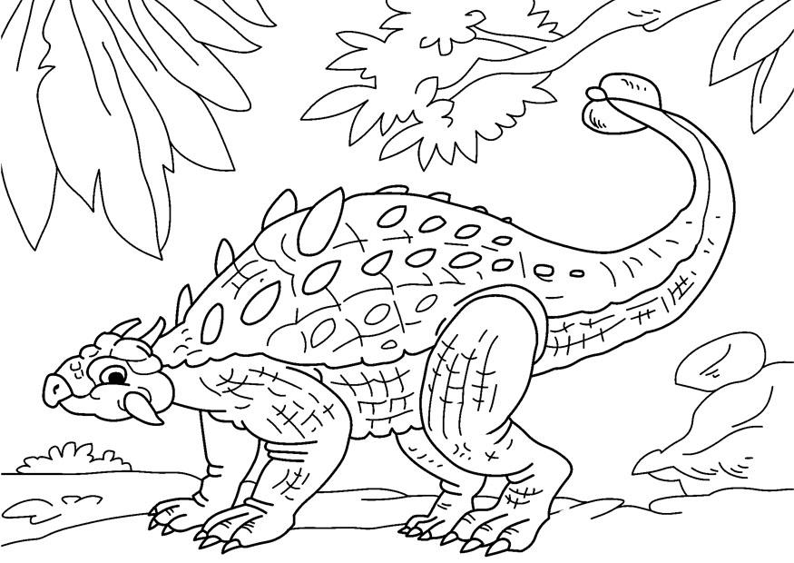 dinosaurus - ankylosaurus Kleurplaat dinosaurus - ankylosaurus