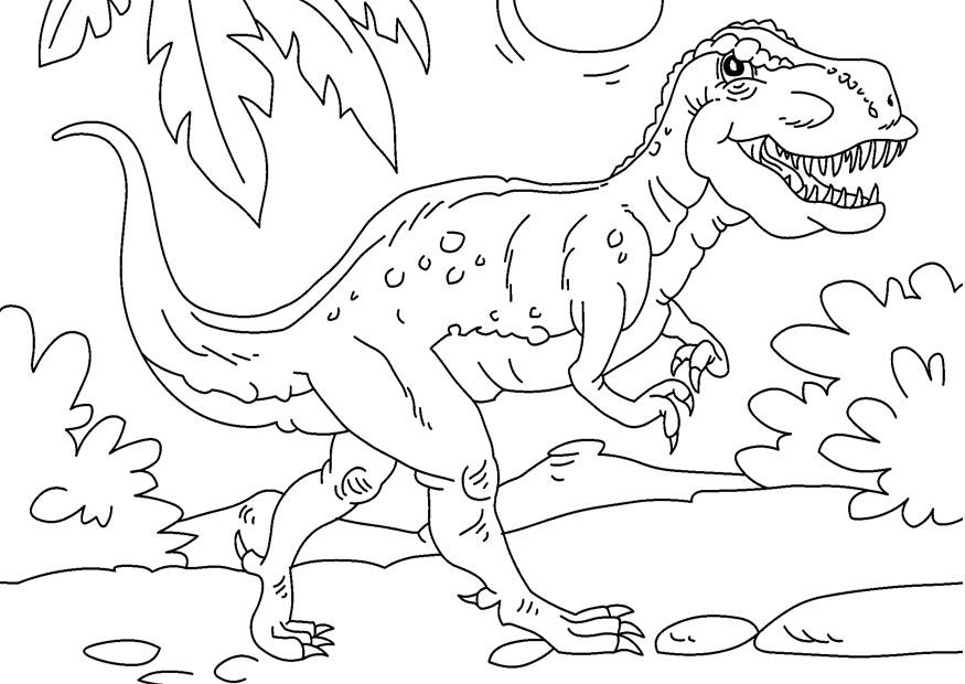 dinosaurus - tyrannosaurus rex Kleurplaat dinosaurus - tyrannosaurus rex