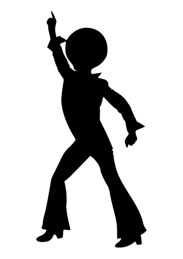 disco danser Kleurplaat disco danser