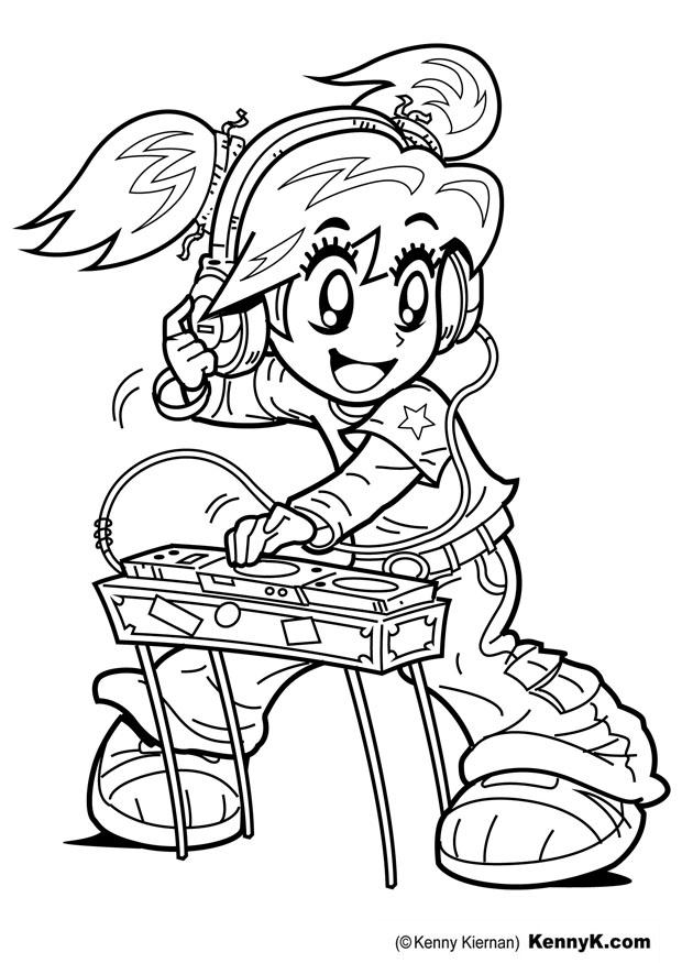 dj Kleurplaat dj