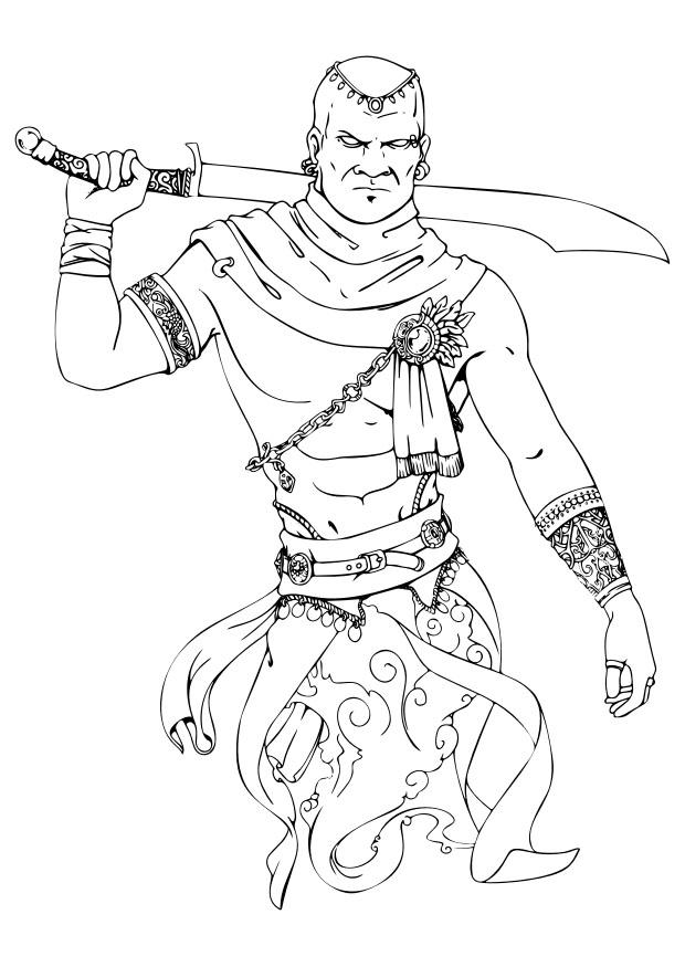 djinn Kleurplaat djinn