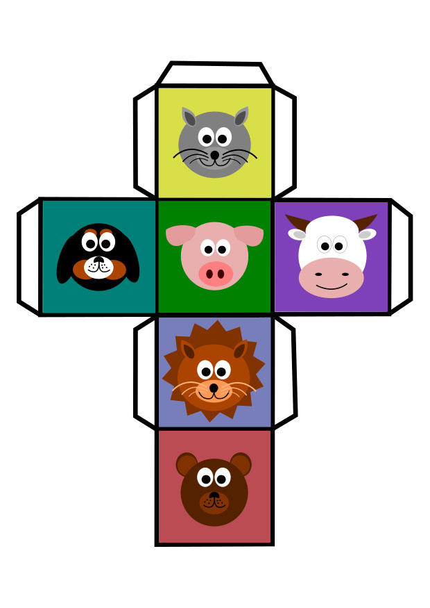dobbelsteen - dieren Afbeelding dobbelsteen - dieren