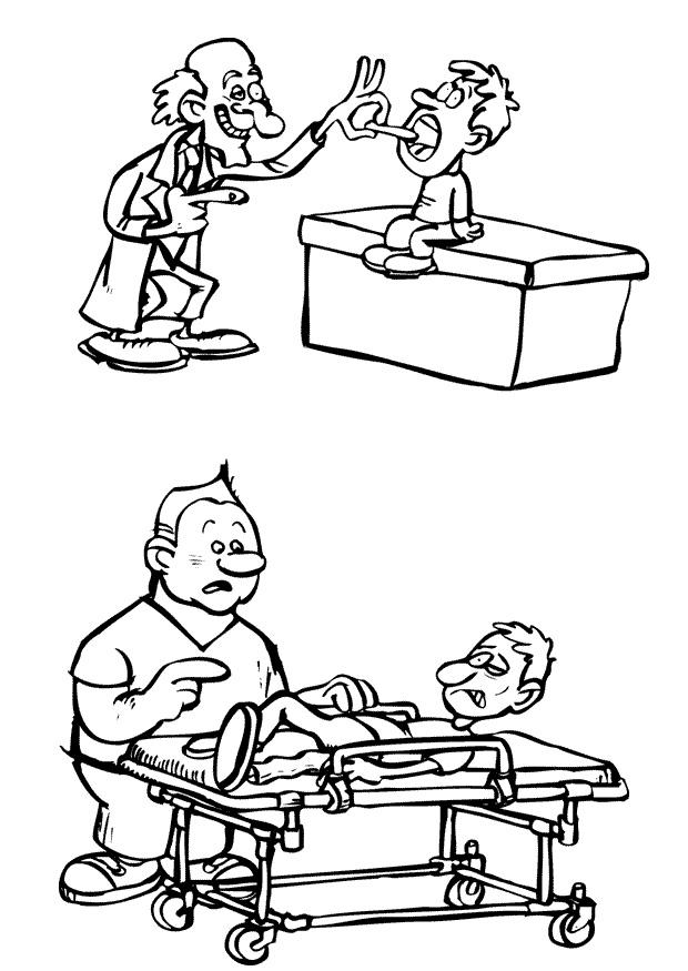 dokter-en-verpleger Kleurplaat dokter-en-verpleger
