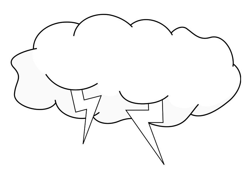 donderwolk Kleurplaat donderwolk