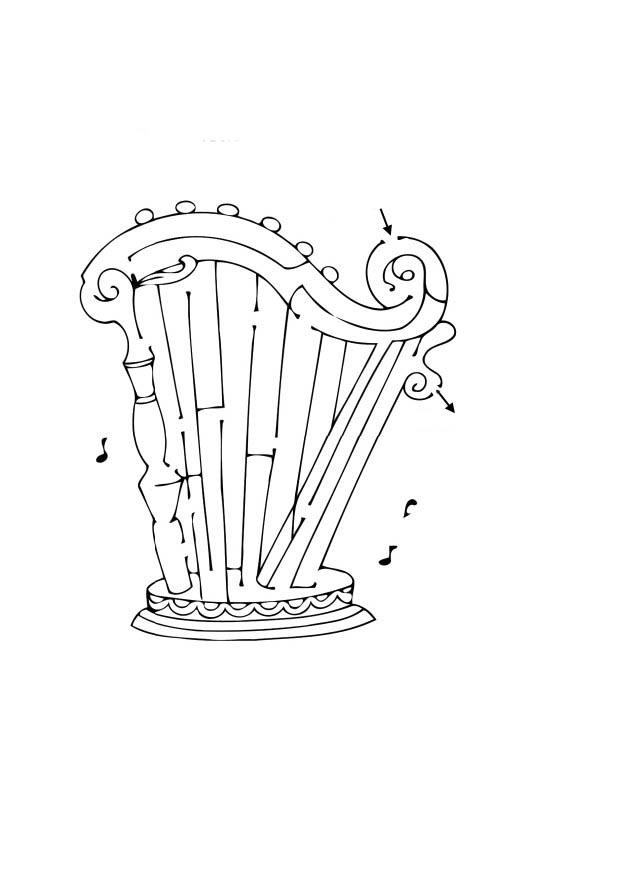 doolhof - harp Kleurplaat doolhof - harp