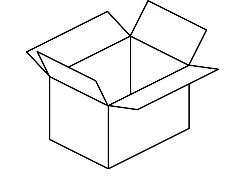 doos Kleurplaat doos
