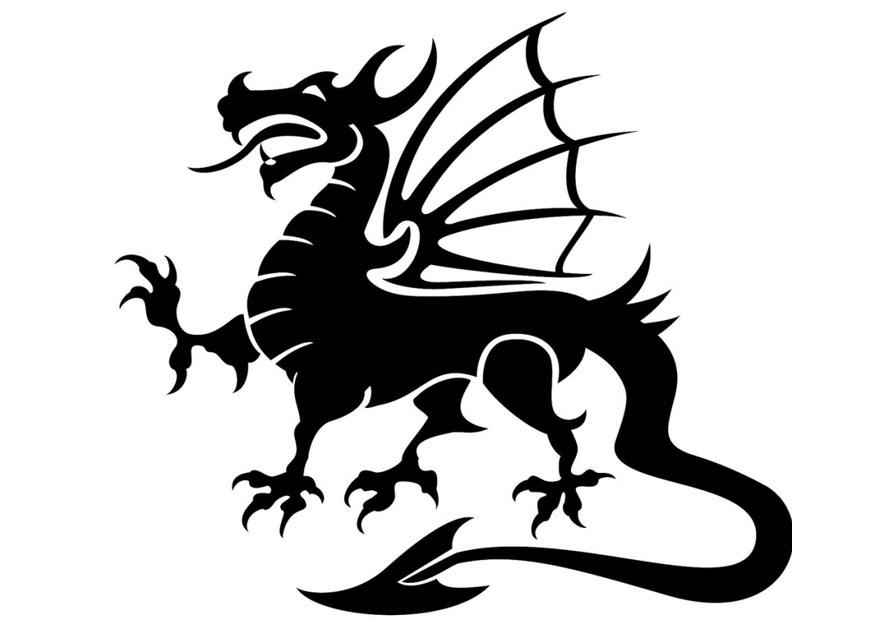 draak Kleurplaat draak