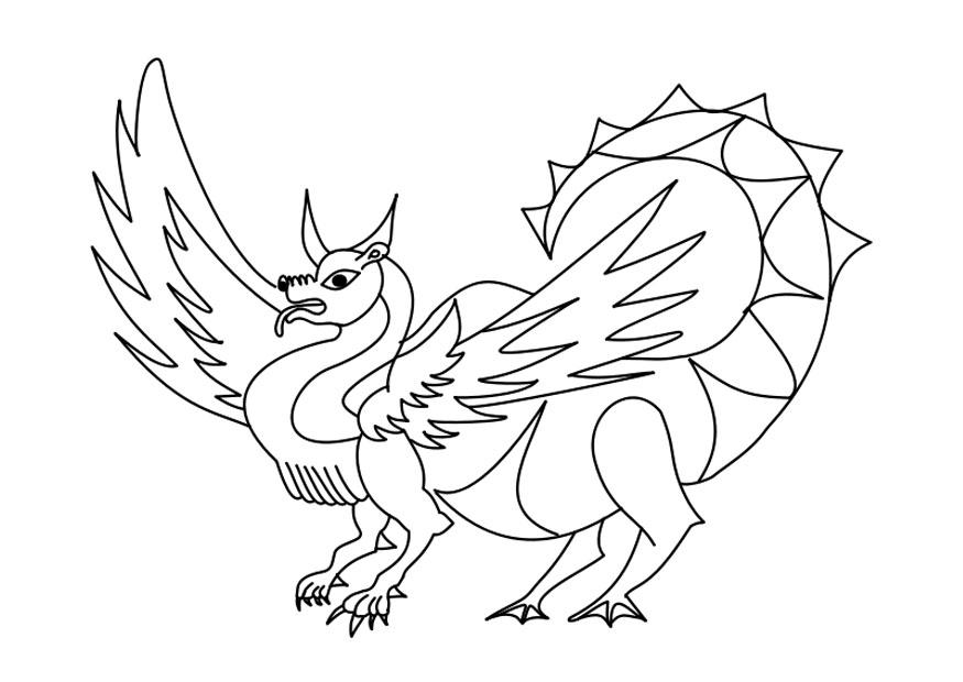 draak Kleurplaat draak