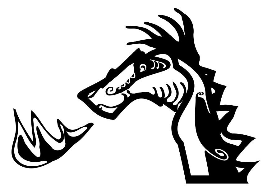 draak Kleurplaat draak