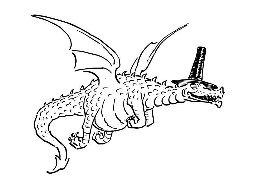 draak Kleurplaat draak