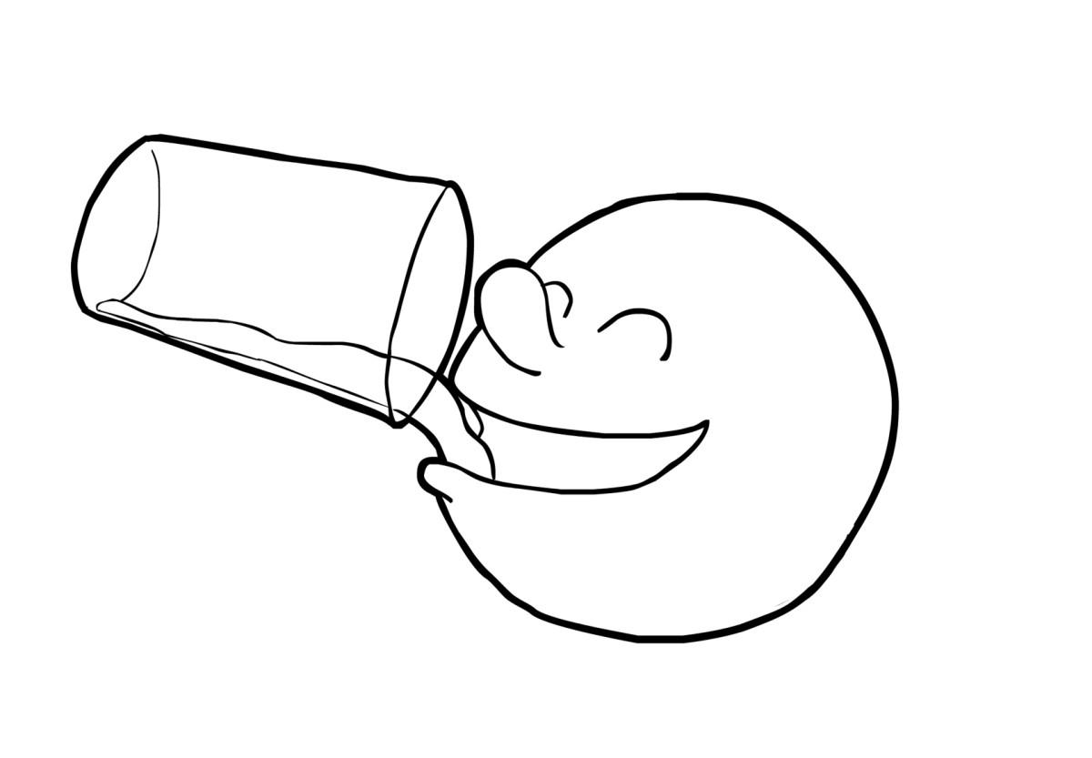 drinken (2) Kleurplaat drinken (2)