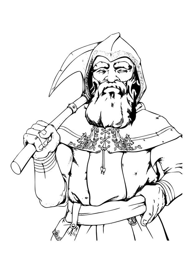 dwarf - dwerg Kleurplaat dwarf - dwerg