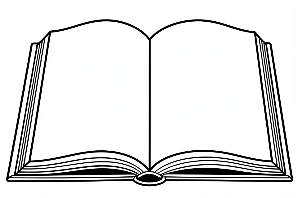 een leeg boek Kleurplaat een leeg boek
