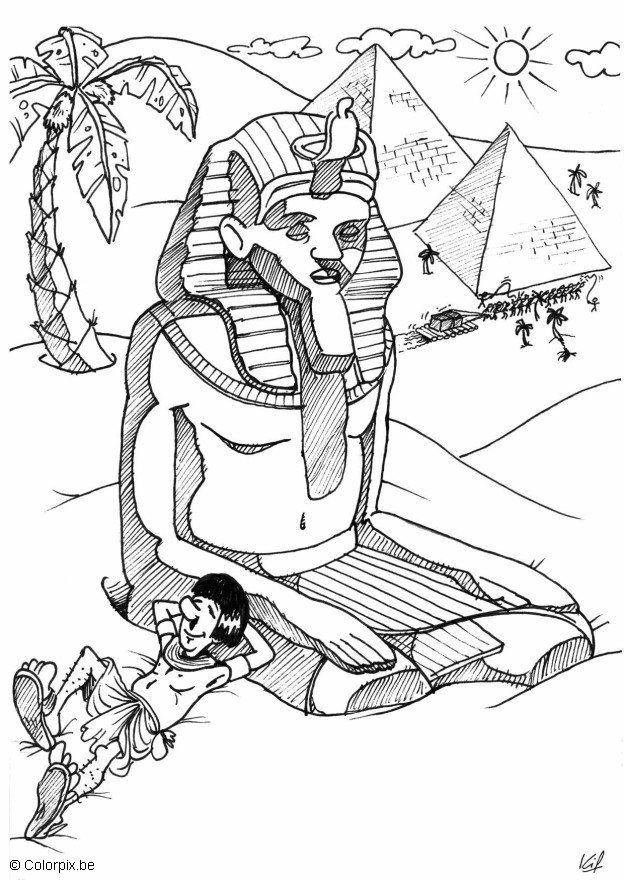egypte piramiden Kleurplaat egypte piramiden