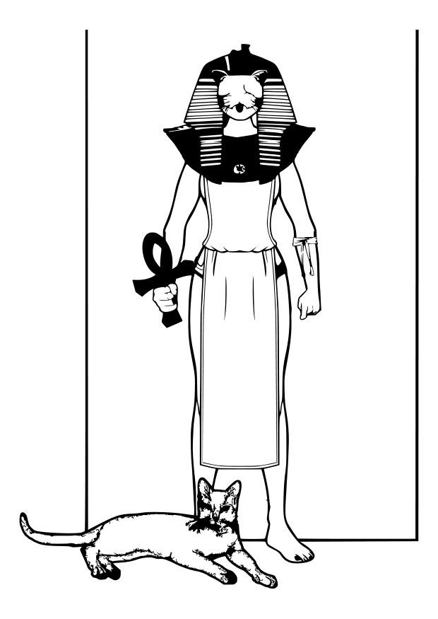 egyptische god Kleurplaat egyptische god