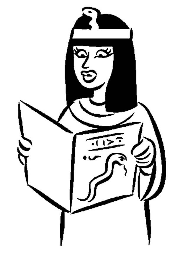 egyptische vrouw Kleurplaat egyptische vrouw