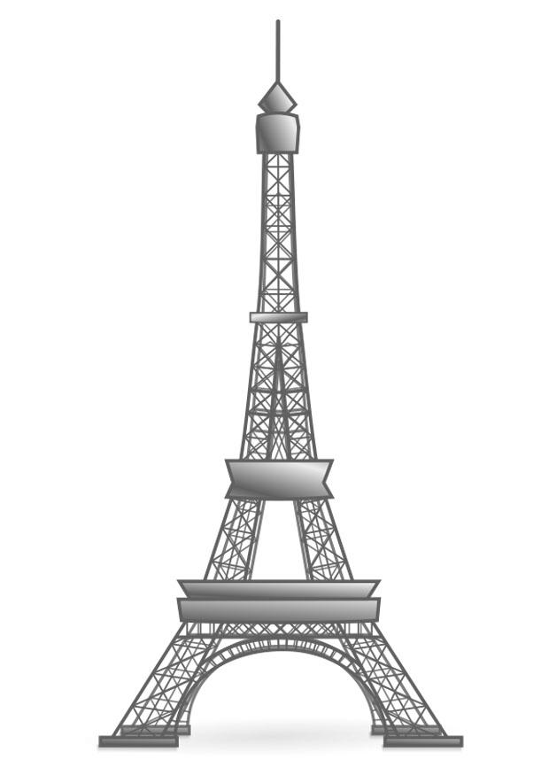 Kleurplaat eiffeltoren - frankrijk