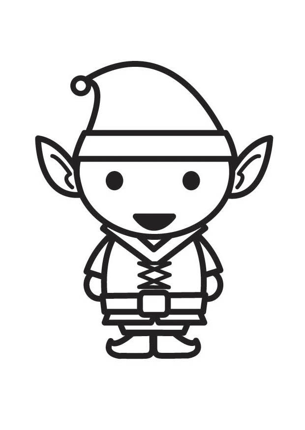 elf Kleurplaat elf