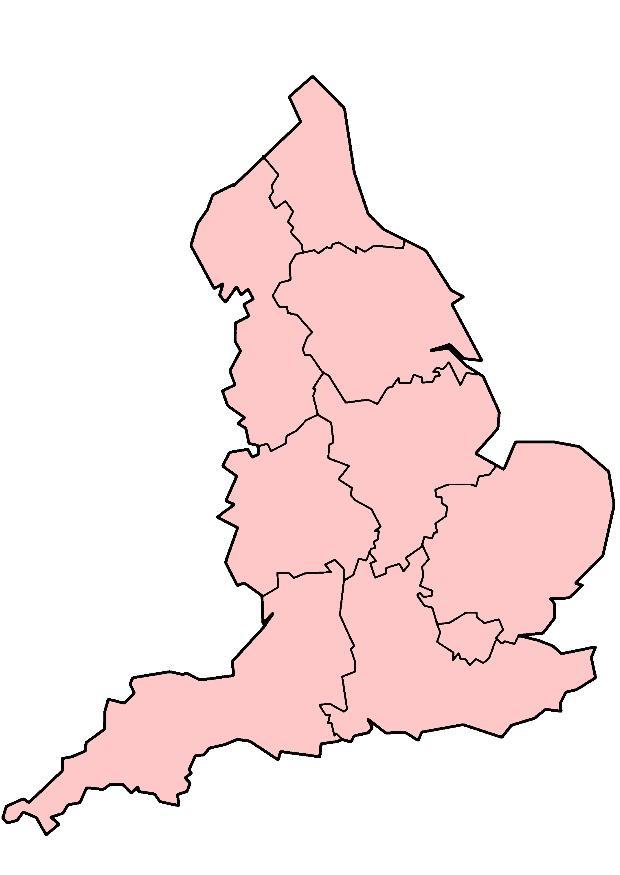 engeland - regios Afbeelding engeland - regios