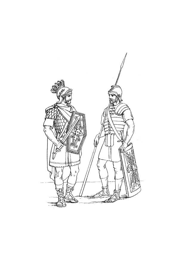 engelse soldaten in het romeins leger Kleurplaat engelse soldaten in het romeins leger