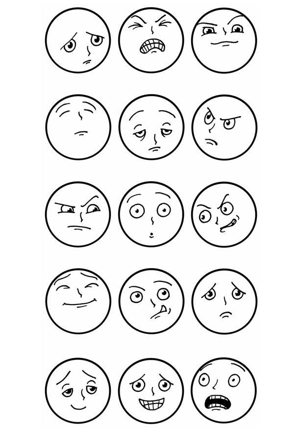 expressies Kleurplaat expressies