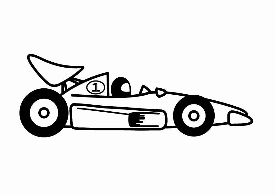Kleurplaat f1 raceauto