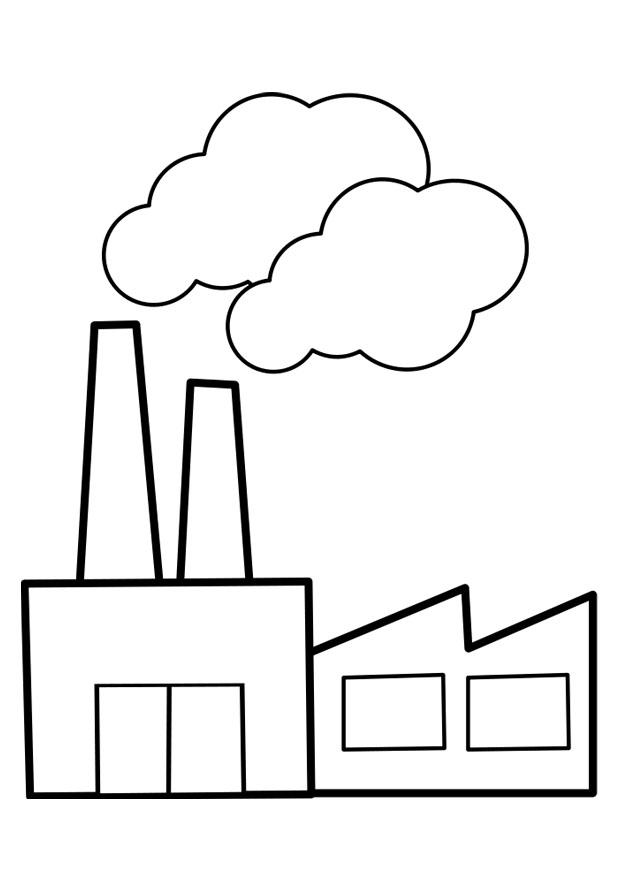 fabriek Kleurplaat fabriek