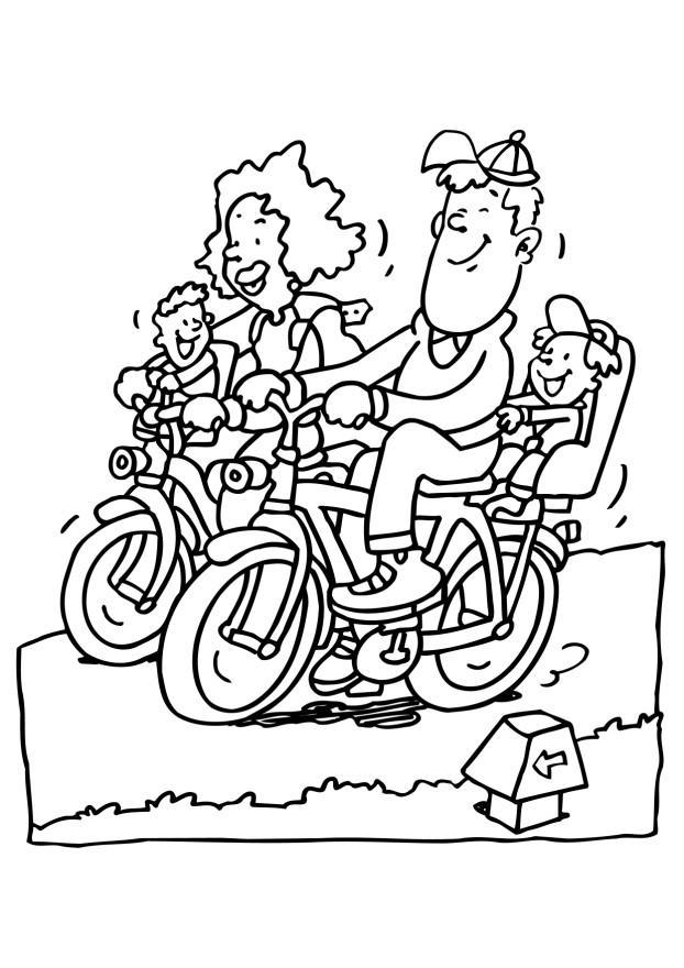 fietsen Kleurplaat fietsen