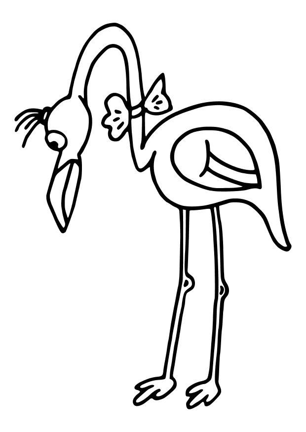 flamingo Kleurplaat flamingo