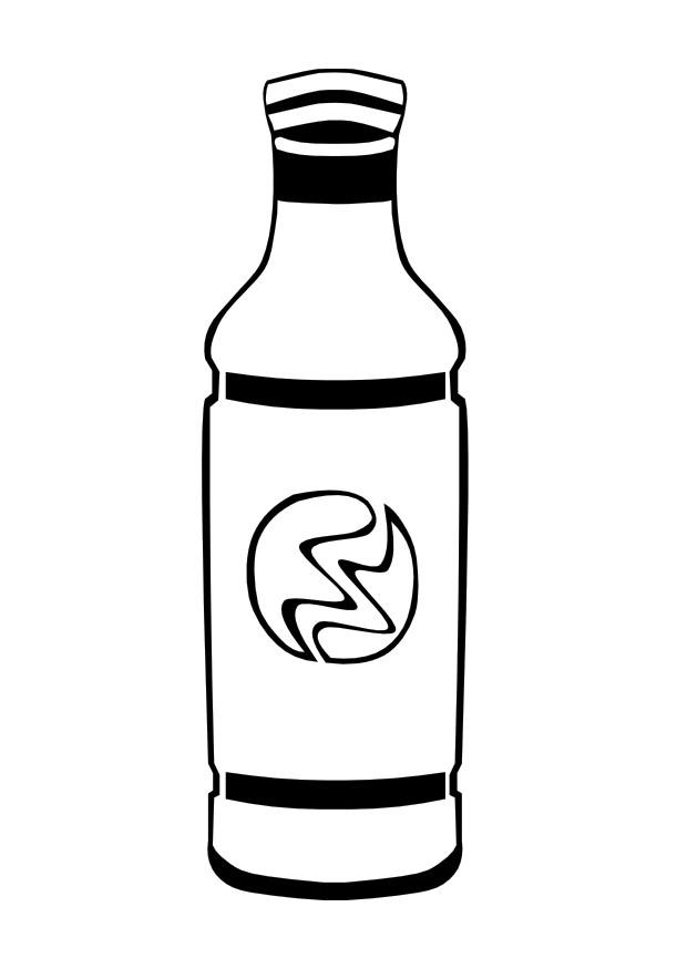 fles Kleurplaat fles