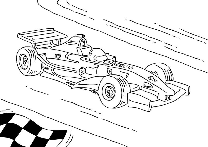 formule 1 race wagen Kleurplaat formule 1 race wagen