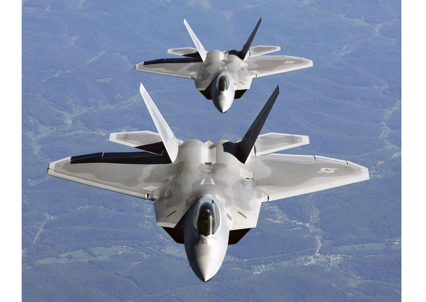 Foto f-22a raptor in formatie
