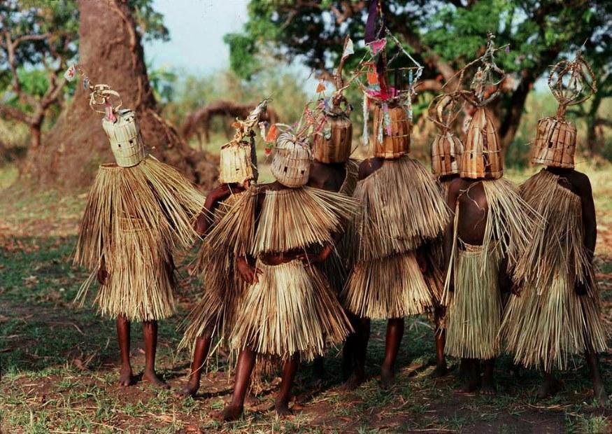 Foto initiatie ritueel in malawi, afrika