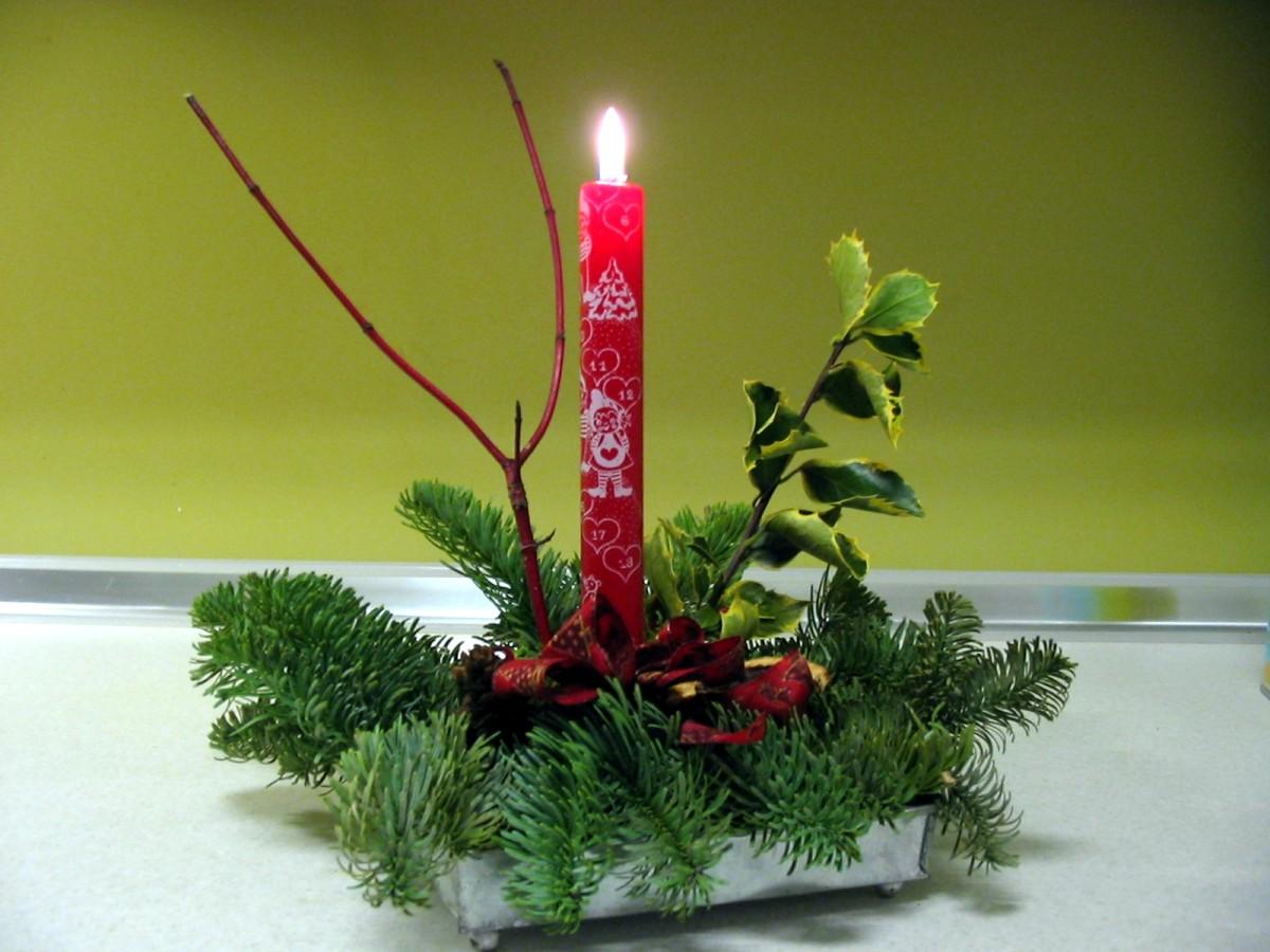 Foto kerststukje
