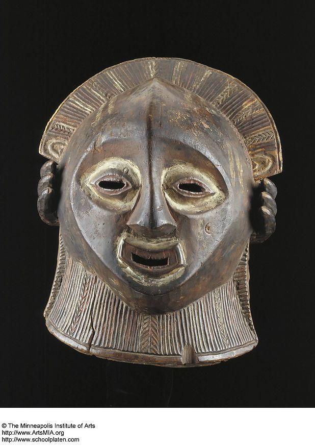 Foto luba masker congo 19e eeuw