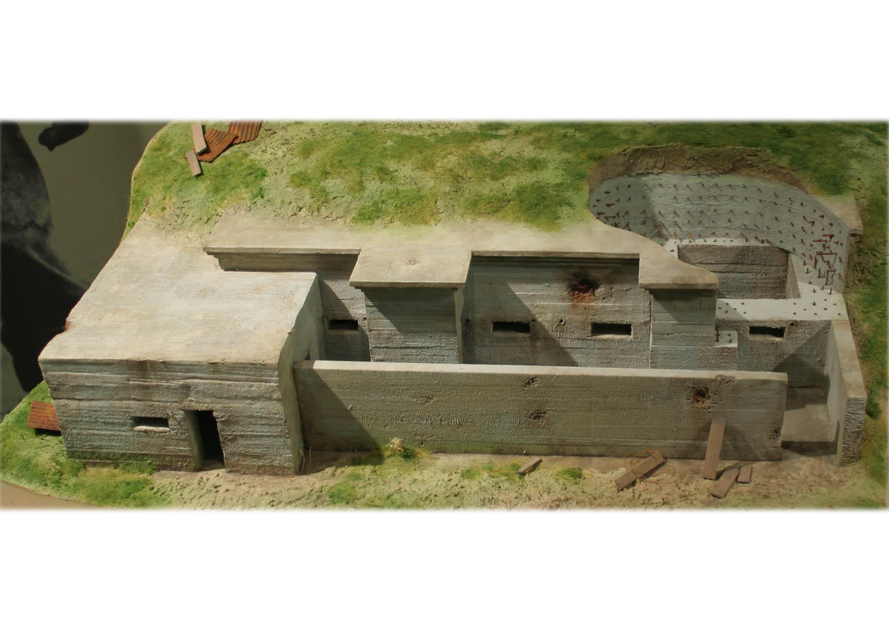 Foto maquette van duitse bunker 1916