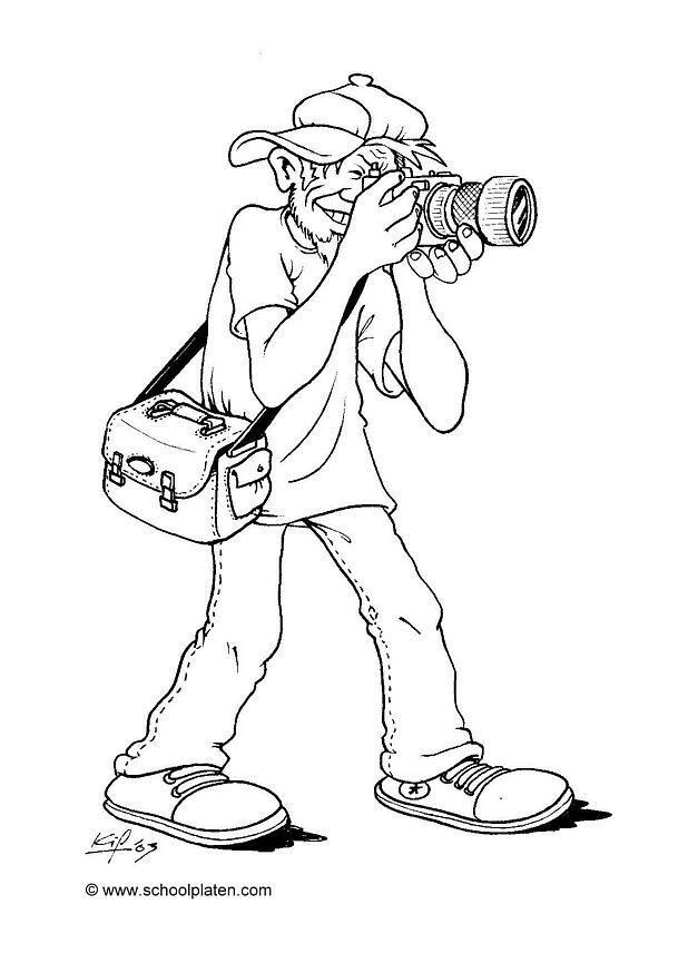fotograaf Kleurplaat fotograaf