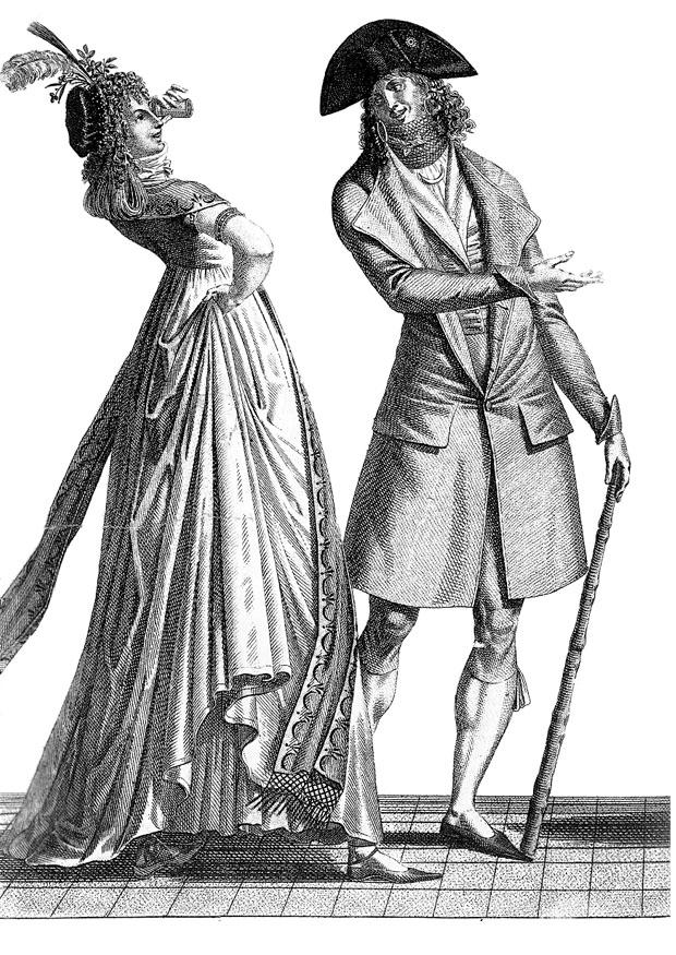 franse mode 1793 Kleurplaat franse mode 1793