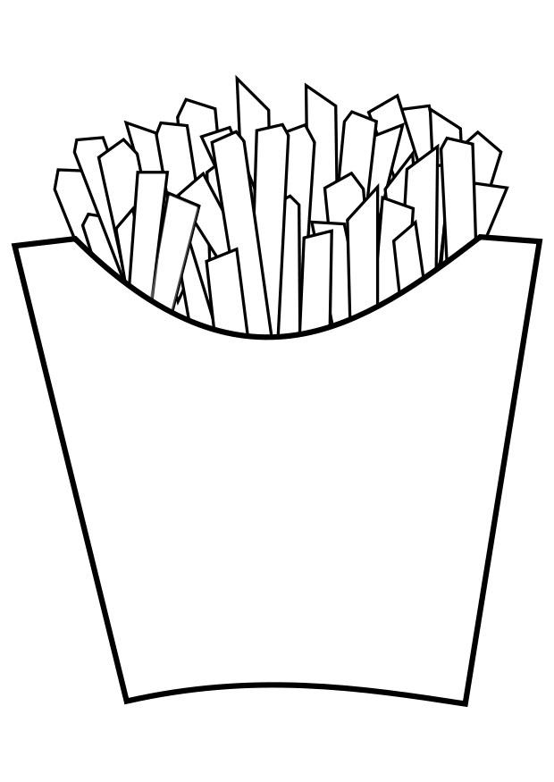 frieten Kleurplaat frieten