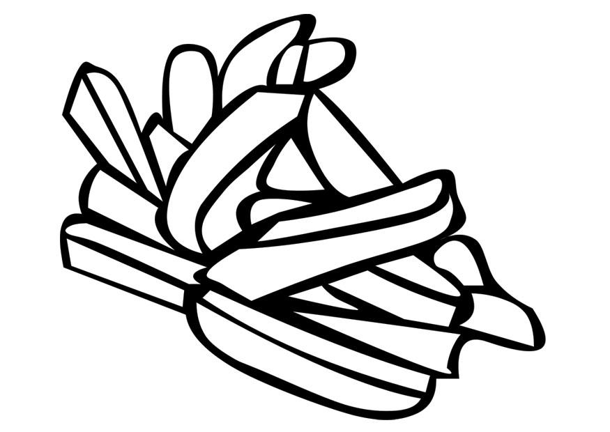 frieten Kleurplaat frieten