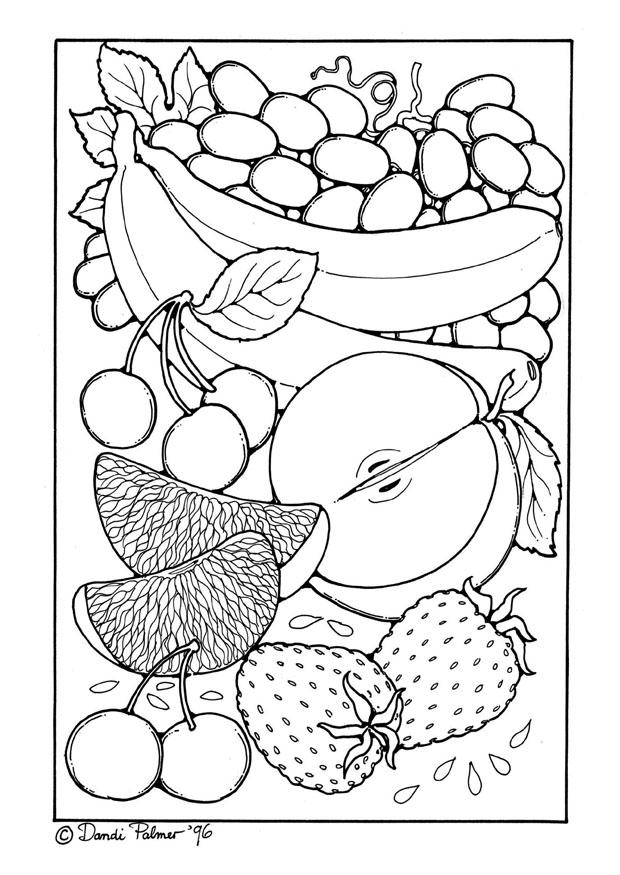 fruit Kleurplaat fruit
