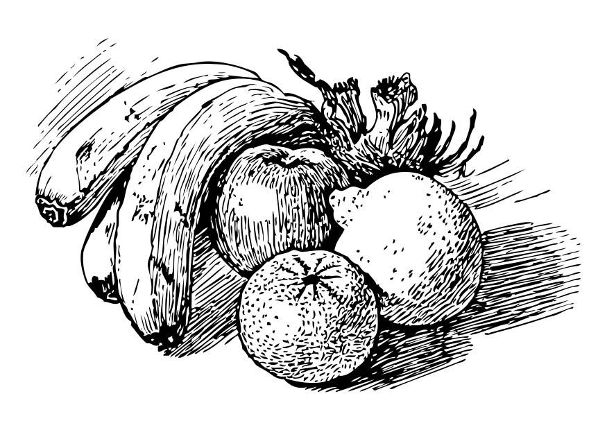 fruit Kleurplaat fruit