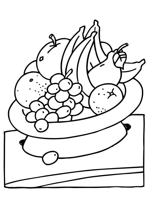 fruit Kleurplaat fruit
