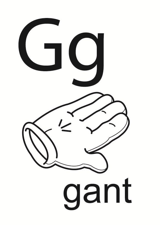 g Kleurplaat g