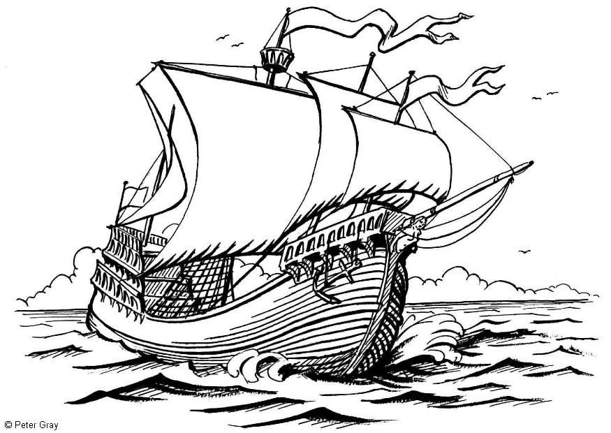 galjoen Kleurplaat galjoen